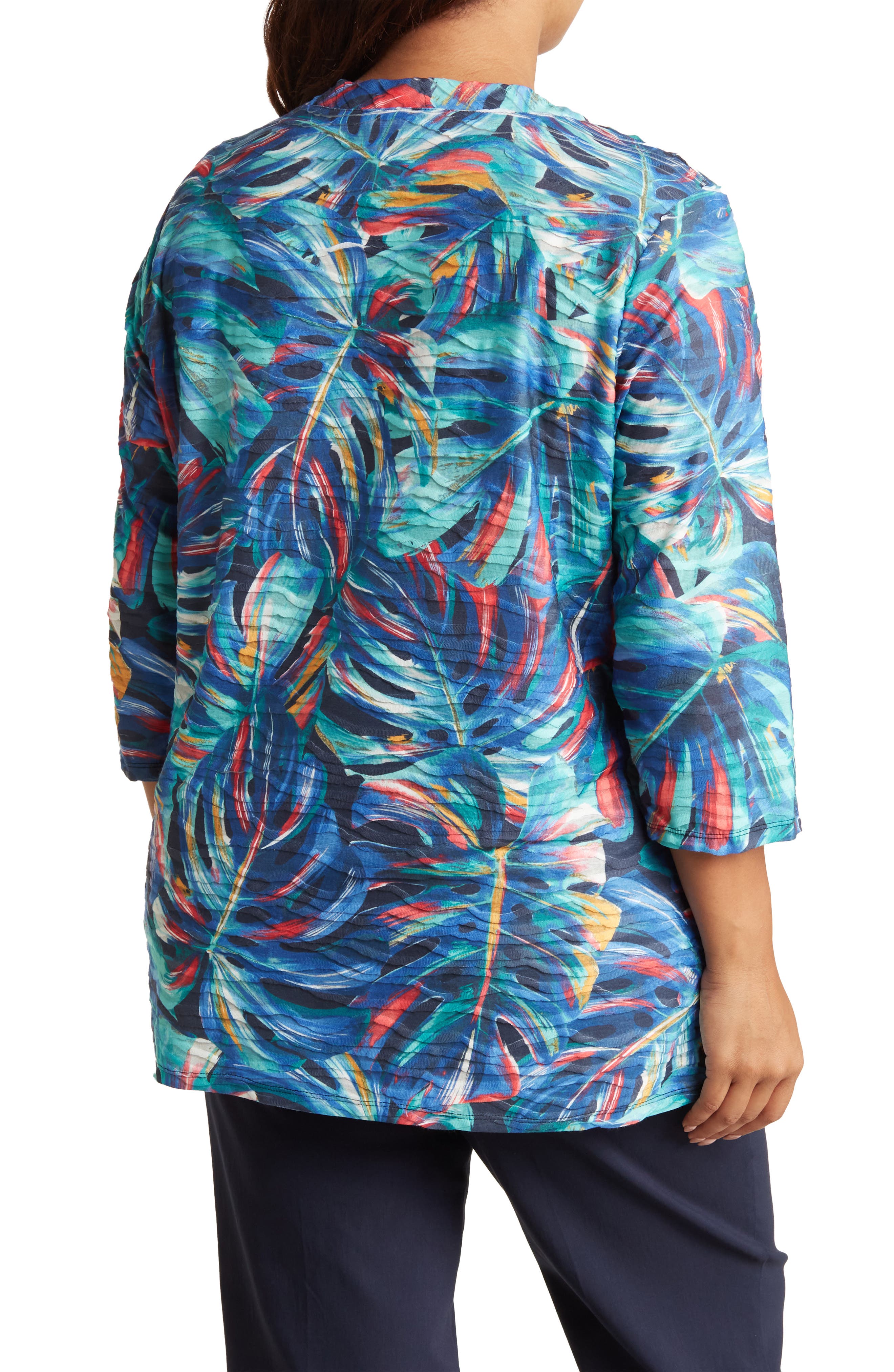 RUBY RD Tropical Textured Knit Top | Nordstromrack