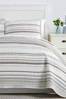 SOUTHSHORE FINE LINENS Coastal Stripes Oversized Quilt Sets
