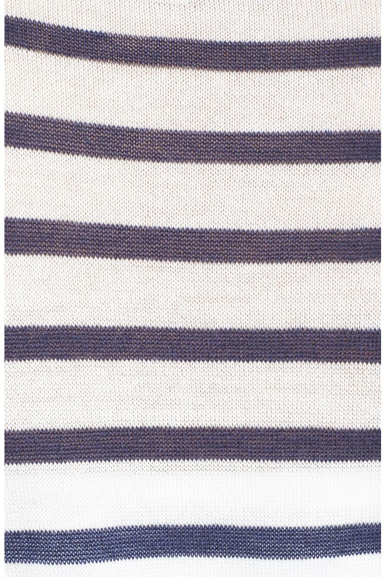 Stripe Linen Blend Pullover, Alternate, color, NAVY STRIPE