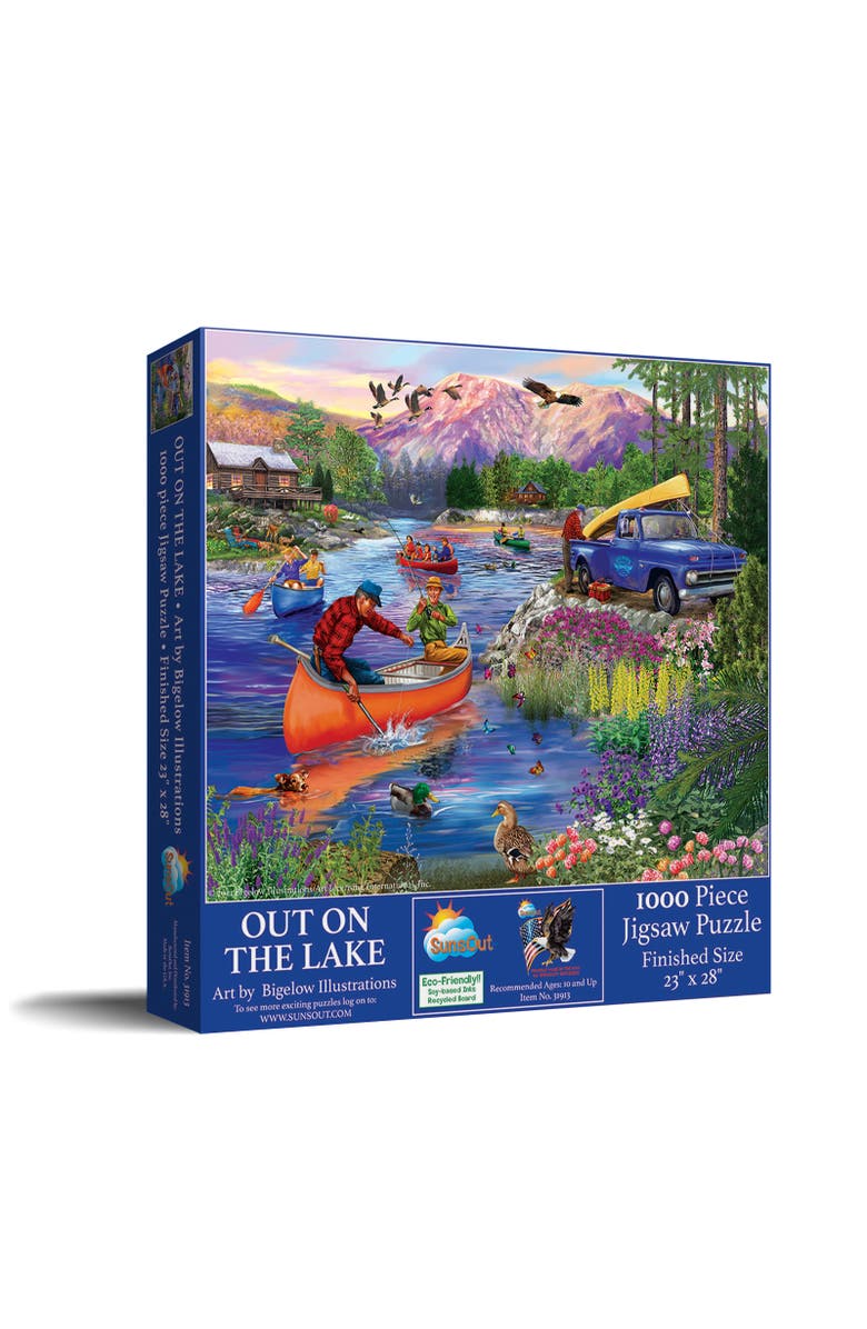 Sunsout Out on the Lake 1000 piece Jigsaw Puzzle for Adults, Main, color, Multicolor