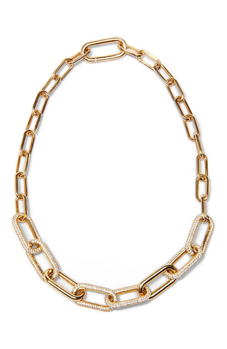 NICKHO REY Link Collar Necklace, Main, color, White/Gold