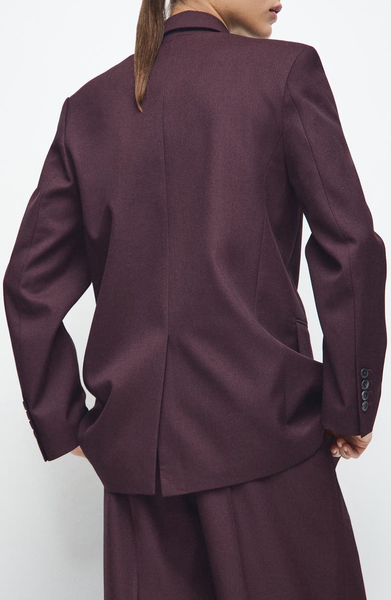 MANGO Hidra Notch Lapel Jacket, Alternate, color, Wine