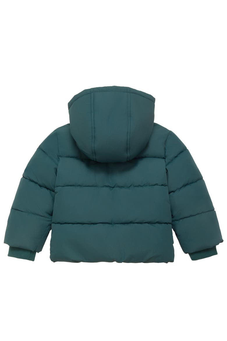 Fleece Lined Cloud Hooded Jacket, Alternate, color, Forest pine