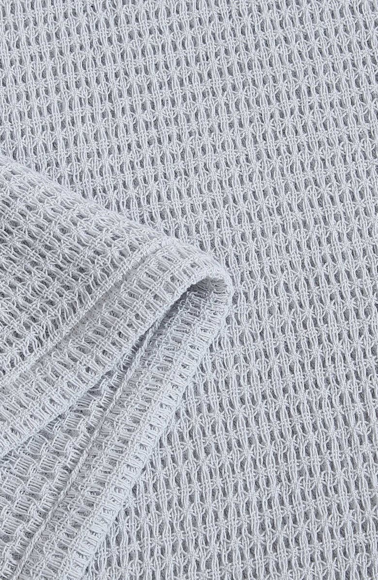 Calvin Klein Home Cotton Honeycomb Weave Blanket, Alternate, color, Light Pastel Blue