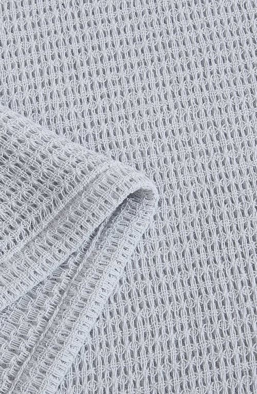 Calvin Klein Home Cotton Honeycomb Weave Blanket In Blue