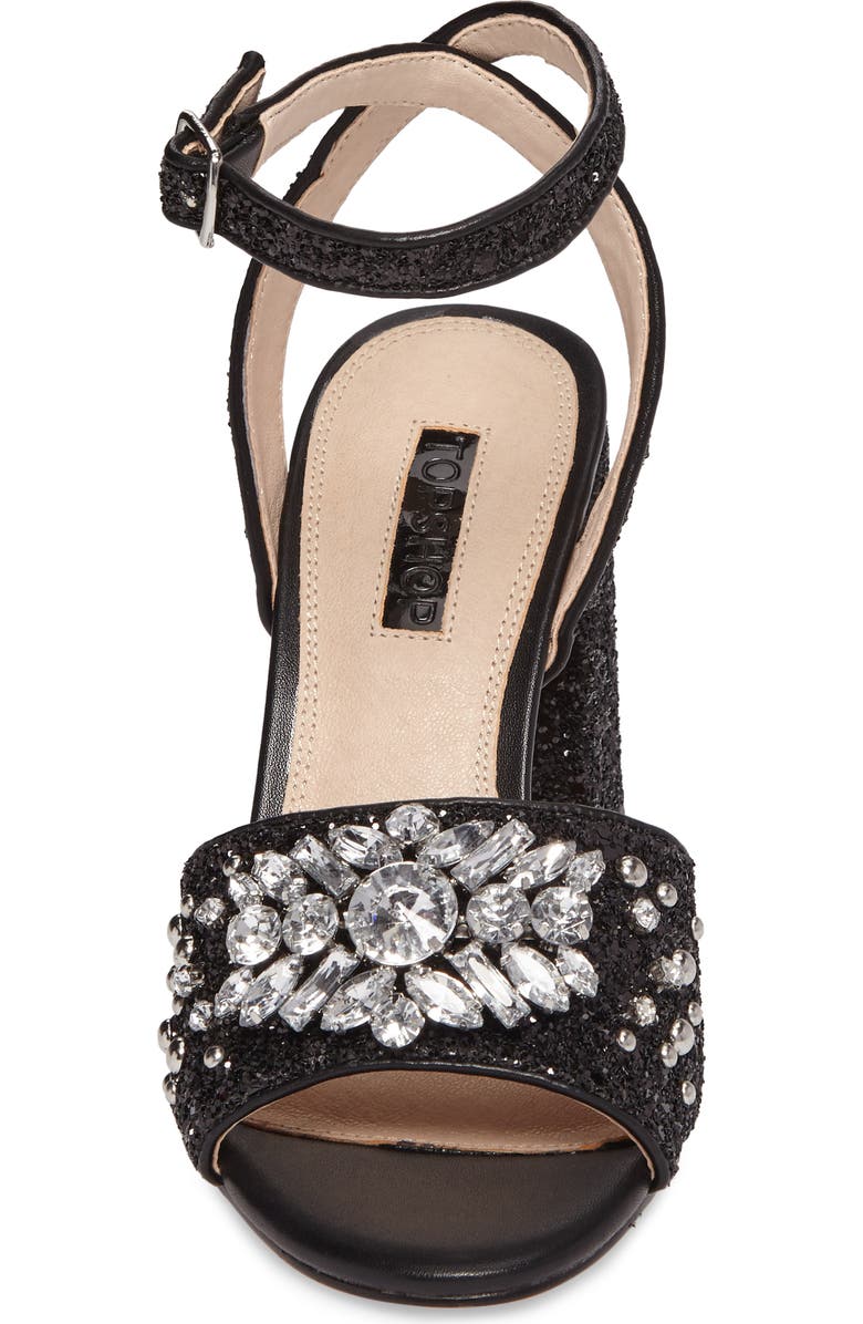 Topshop Razzle Embellished Sandal, Alternate, color,