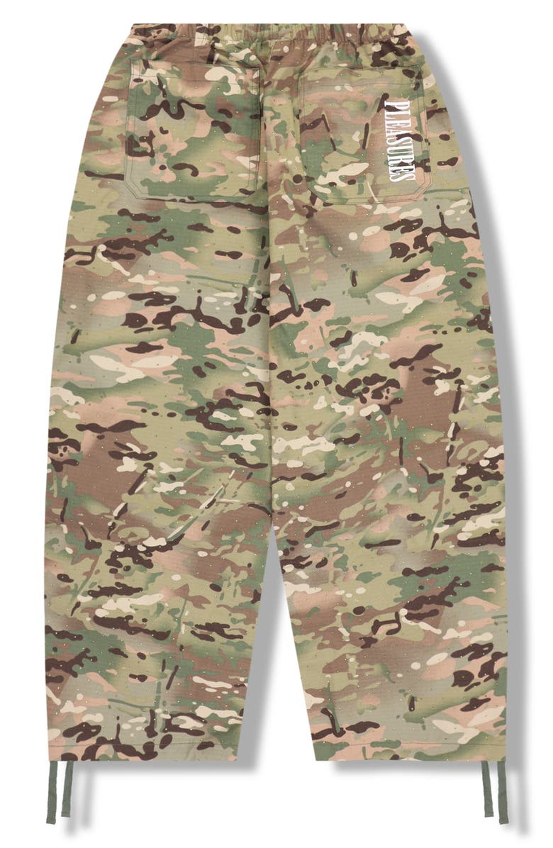 PLEASURES Gem Camo Wide Leg Pants, Alternate, color, Camo