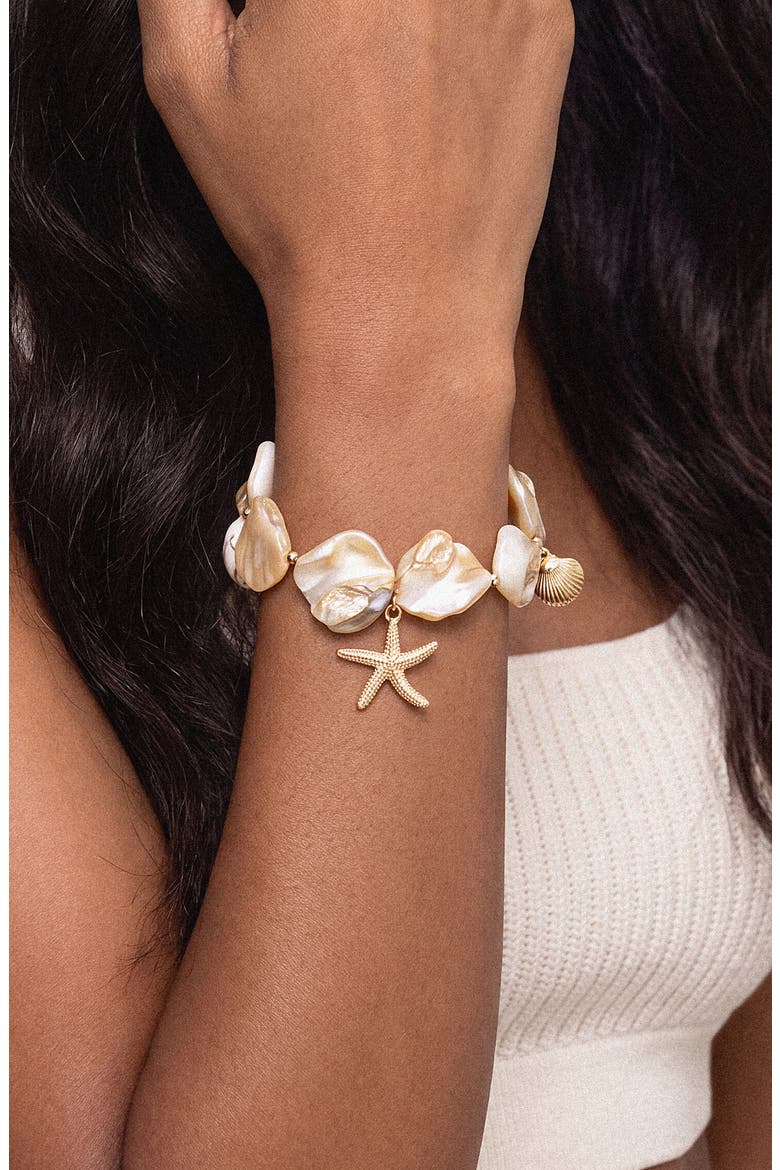 Vacation Shell Bracelet, Alternate, color, GOLD
