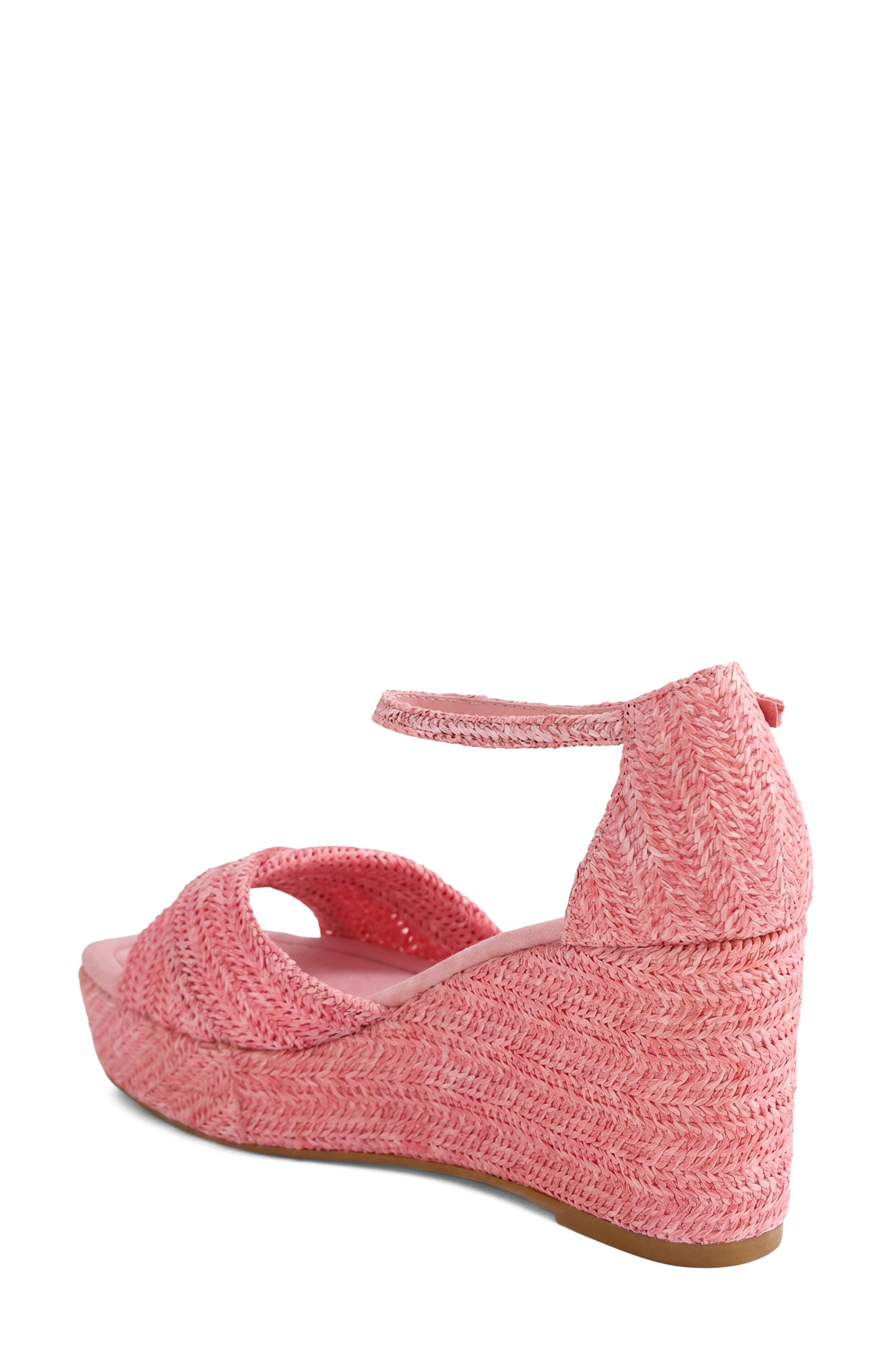 DJANGO AND JULIETTE Cotton Wedge Heel, Alternate, color, Pink Raffia
