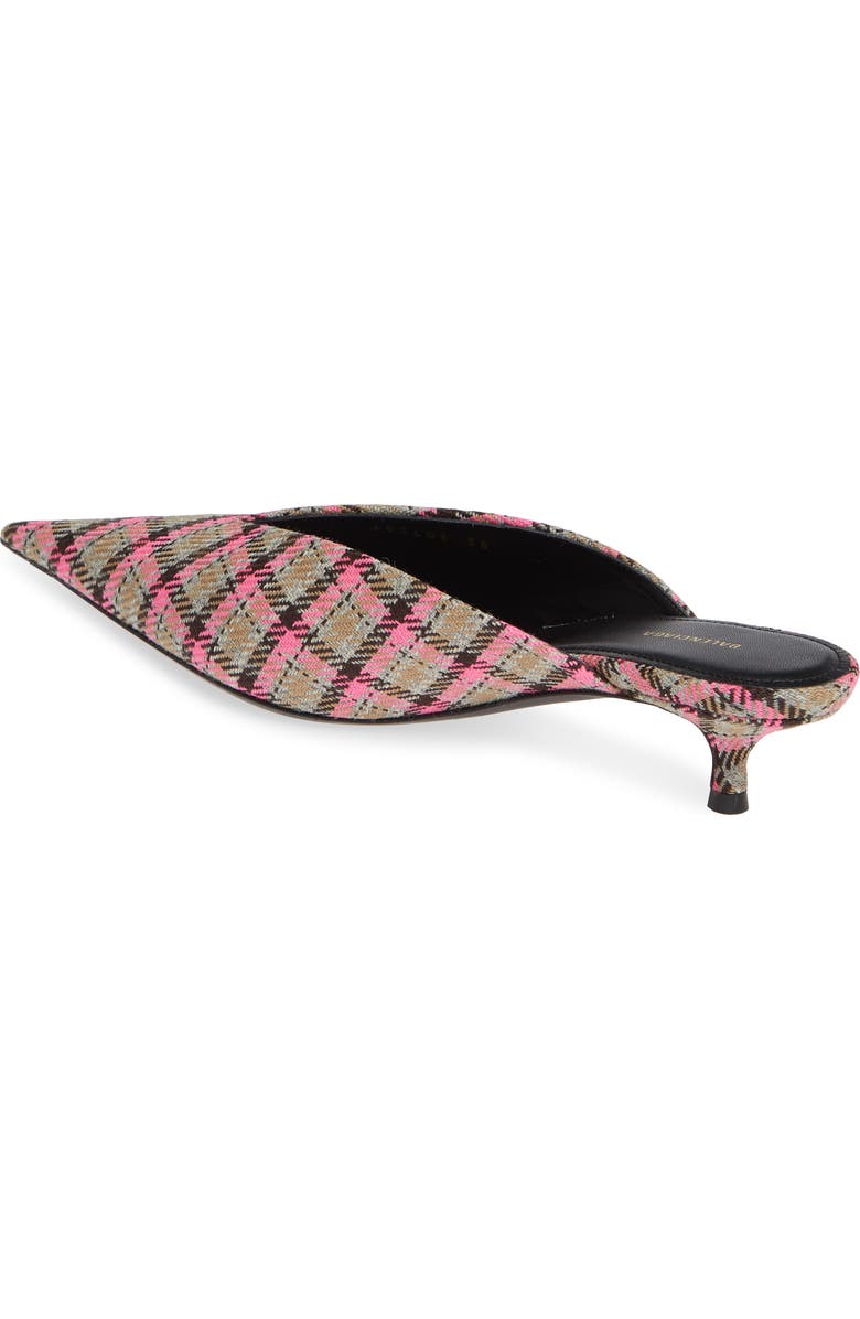 Balenciaga Plaid Pointy Toe Mule, Alternate, color,