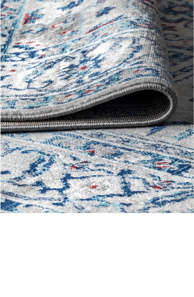 JONATHAN Y Modern Persian Vintage Medallion Area Rug, Alternate, color, Light Gray/Blue