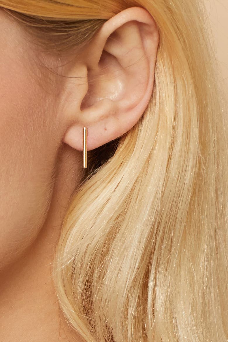14K Yellow Gold Arezzo Studs, Alternate, color, Yellow Gold