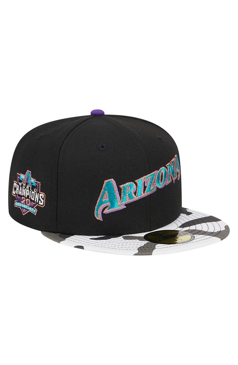 New Era Men's New Era Black Arizona Diamondbacks Metallic Camo 59FIFTY Fitted Hat, Main, color, 