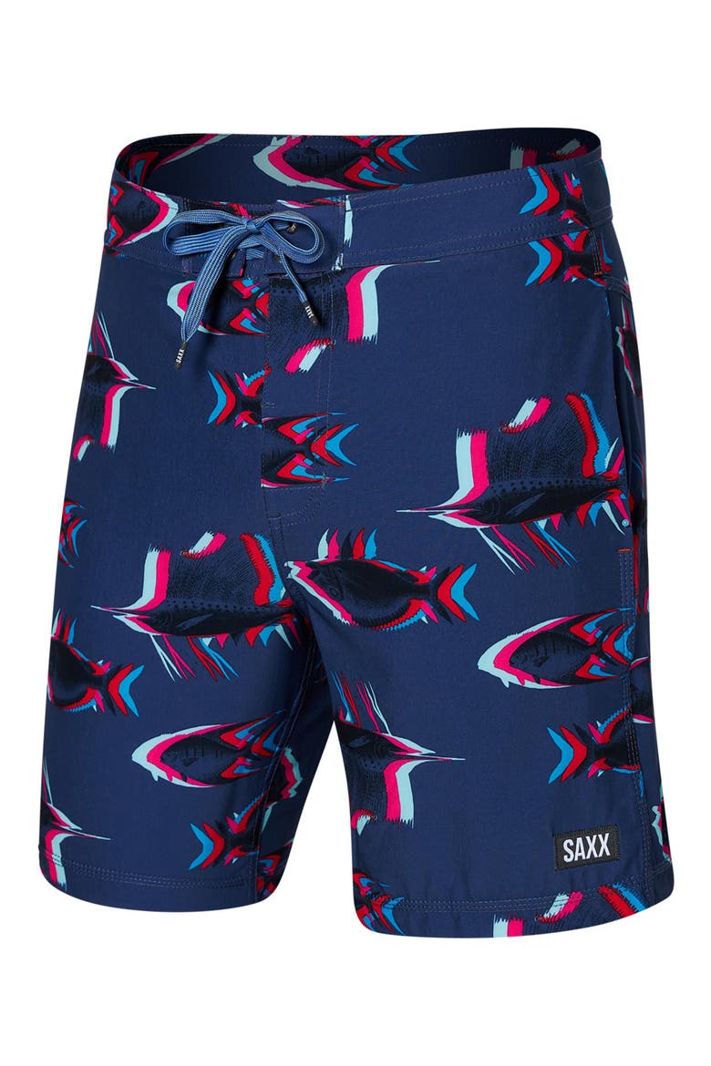 Betawave 2N1 7-Inch Board Shorts, Alternate, color, SCALED UP- DEEP COBALT