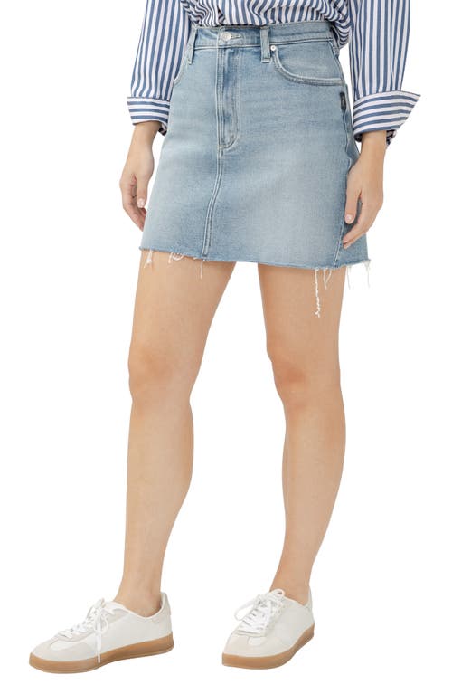 Silver Jeans Co. Cutoff Denim Miniskirt In Indigo