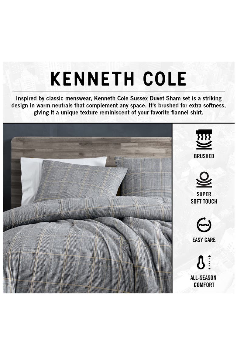 Sussex Duvet Cover & Sham Set, Alternate, color, KHAKI BLACK