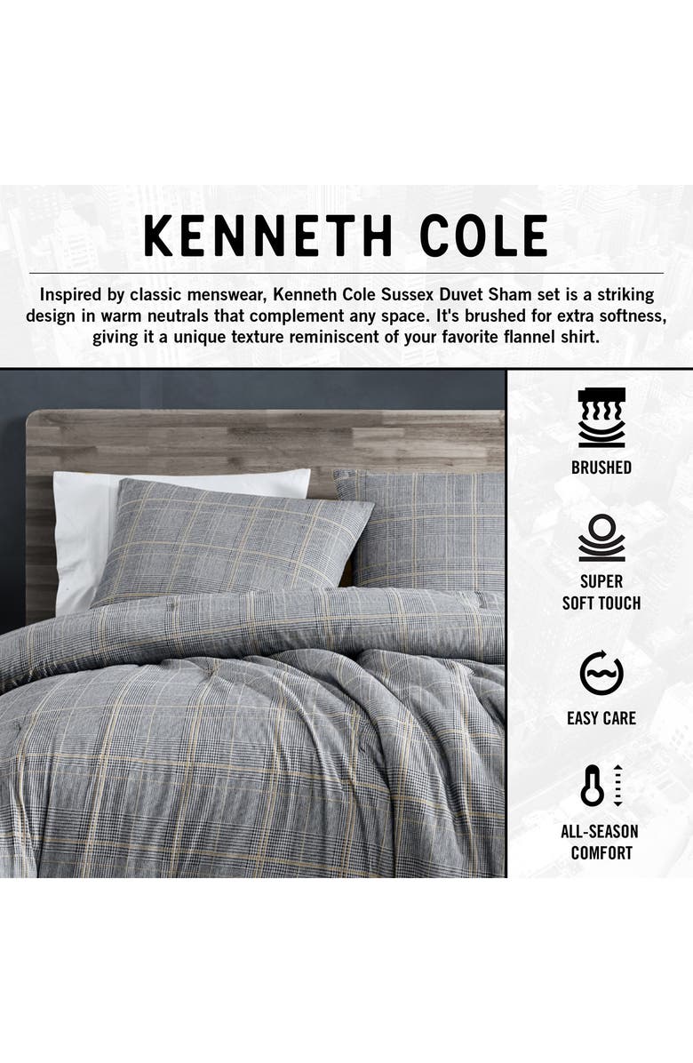 Kenneth Cole Sussex Duvet Cover & Sham Set, Alternate, color, Khaki Black