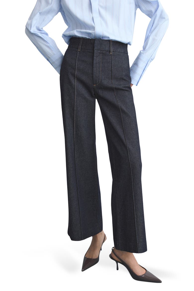 High Waist Culotte Trouser Jeans, Main, color, OPEN BLUE