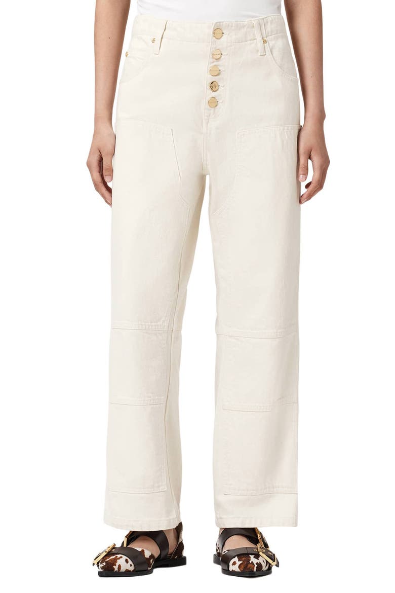 Tay Wide Leg Carpenter Jeans, Main, color, ECRU WHITE