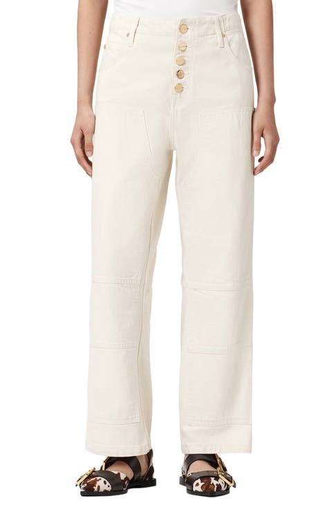 Tay Wide Leg Carpenter Jeans (Ecru White)