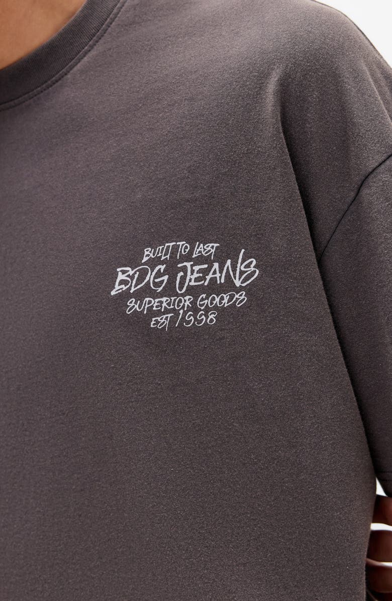 BDG Urban Outfitters Double Layer Long Sleeve Graphic T-Shirt, Alternate, color, Black