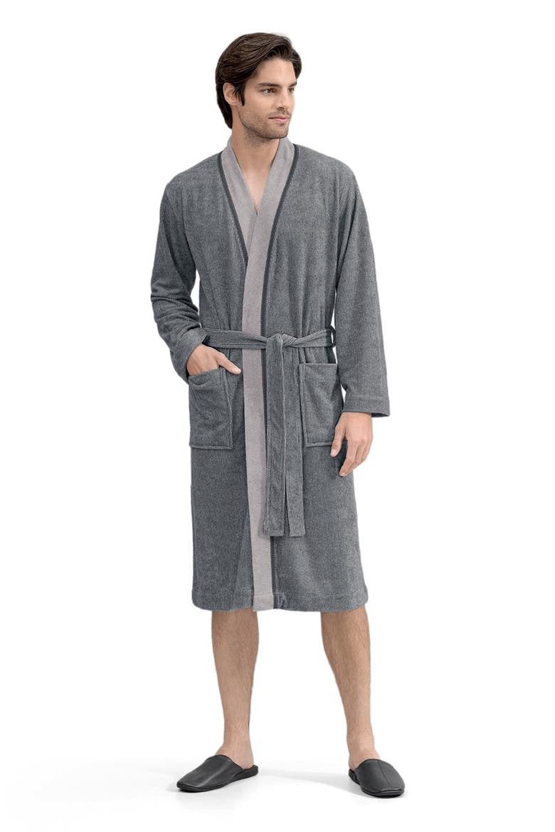 Franco Men's Bathrobe, Main, color, Grey