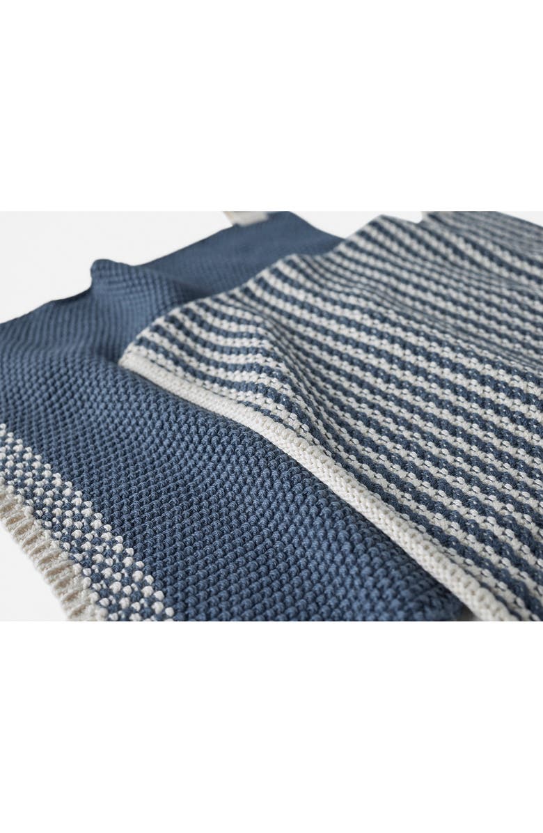 Coyuchi Shasta Set of 2 Organic Cotton Dish Cloths, Alternate, color, Blue Jay