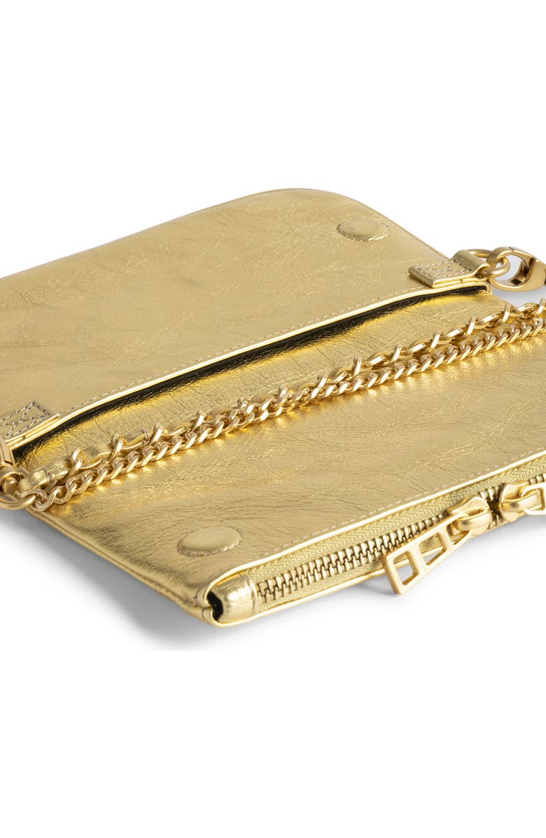 Zadig & Voltaire Rock Vintage Metallic Crossbody Bag, Alternate, color,
