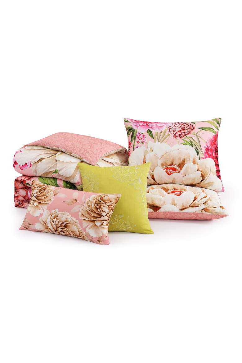 Spring Forever Reversible Cotton Sateen Comforter Set, Alternate, color, PINK