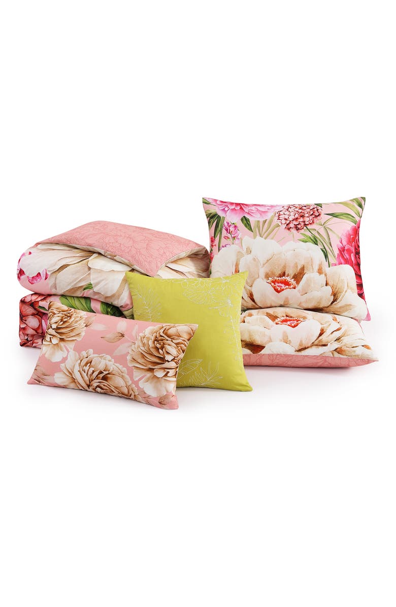 Bebejan Spring Forever Reversible Cotton Sateen Comforter Set, Alternate, color, Pink