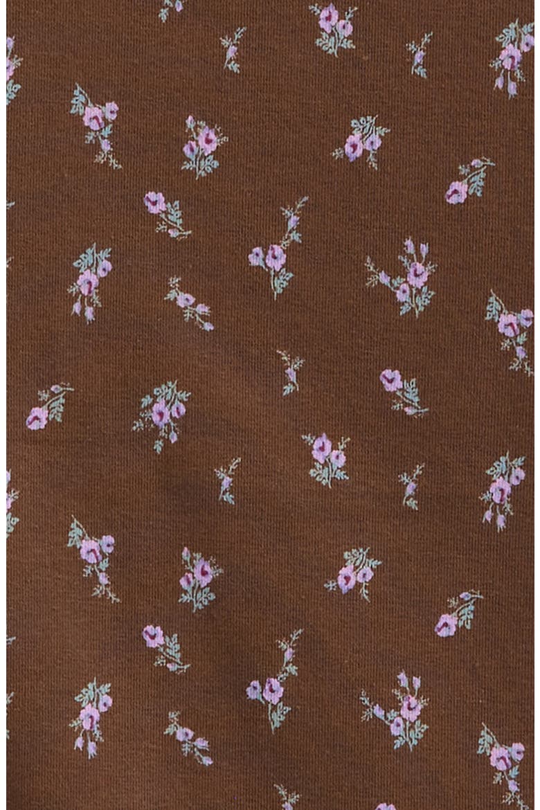Kids' Snap Henley T-Shirt, Alternate, color, BROWN- PURPLE BECKY DITSY