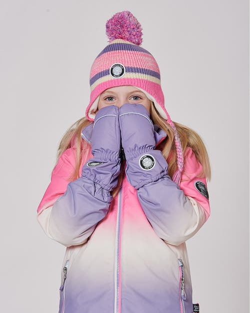 Deux Par Deux Baby Girl Winter Mittens Play In Purple