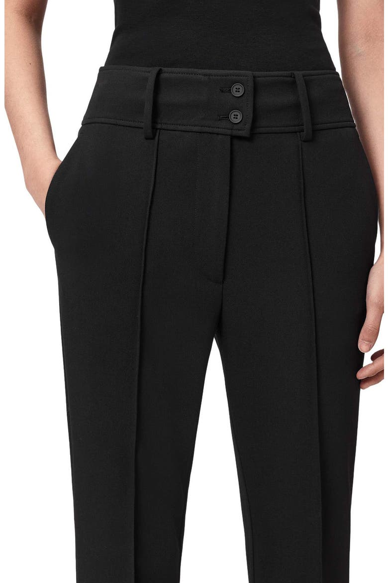 Astra Pleated Flare Leg Pants, Alternate, color, BLACK
