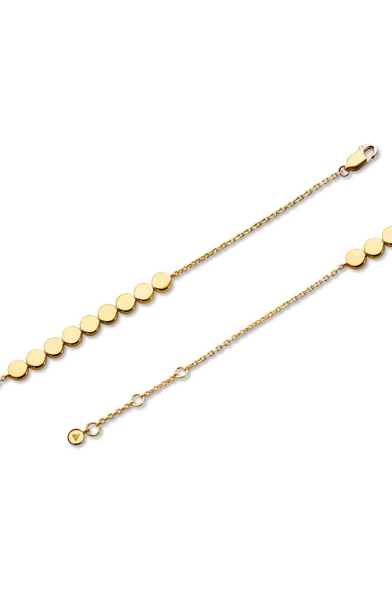 Round Link Chain Bracelet in Gold Plated Sterling Silver, Alternate, color, Yellow Gold