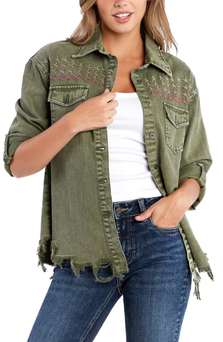 Billy T Superstar Denim Shirt, Alternate, color, Pink Olive