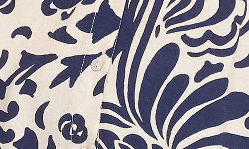Karen Kane Paisley Print Button-up Peasant Top In Print