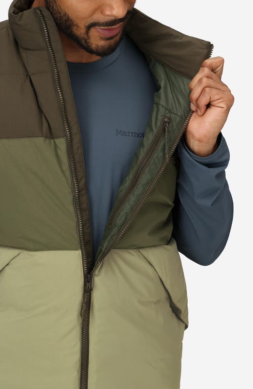 Marmot Ares Packable Recycled Nylon 700 Fill Power Down Puffer Vest In Multi