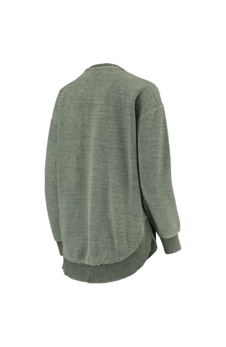 PRESSBOX Women's Pressbox Green Michigan State Spartans Ponchoville Pullover Sweatshirt, Alternate, color,