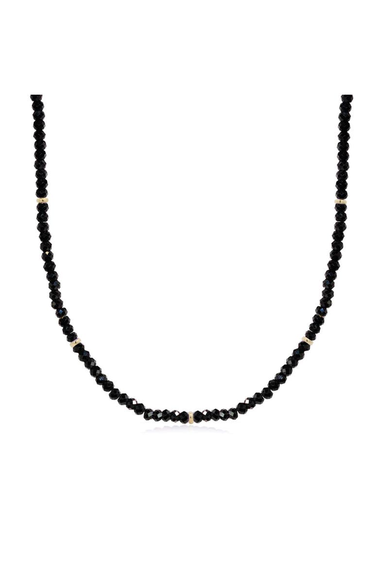 Black Spinel Bead Necklace, Main, color, Black Spinel