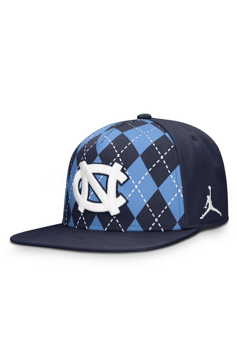 Jordan Brand Men
s Jordan Brand Navy North Carolina Tar Heels Argyle Pro Snapback Hat, Main, color, Navy