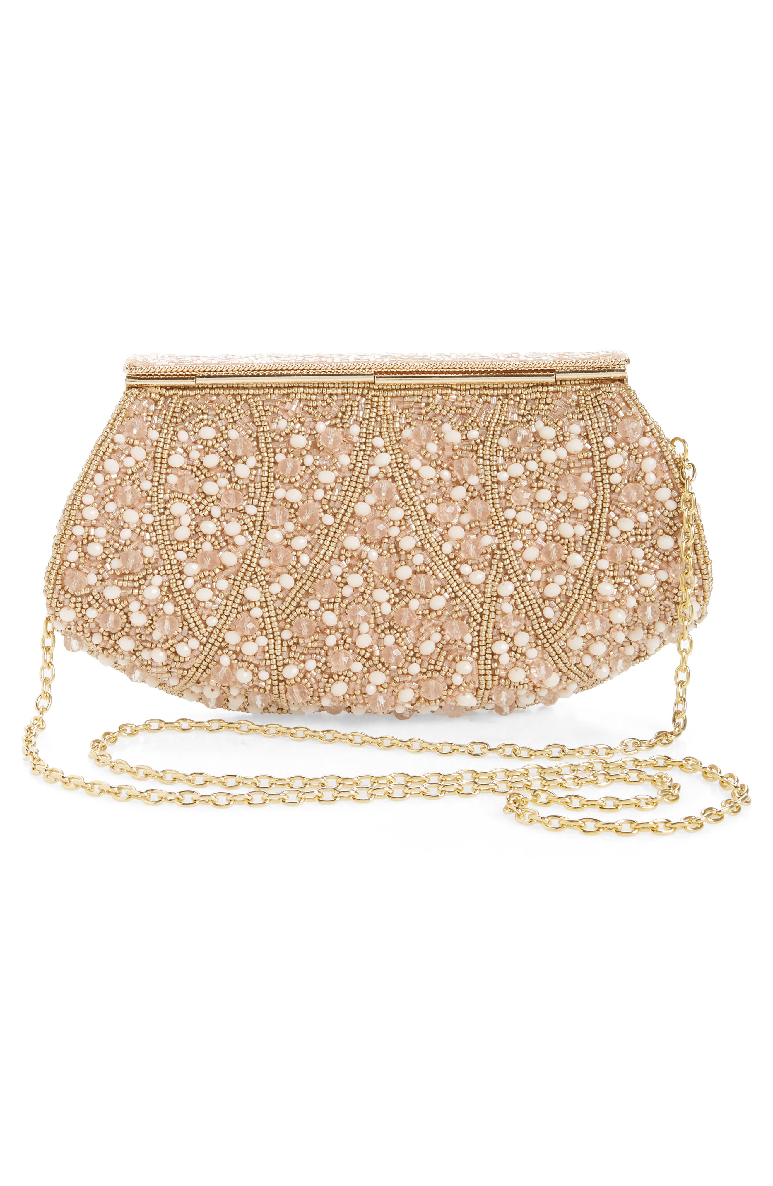 Nordstrom Rivoli Bead Embellished Clutch, Alternate, color, 