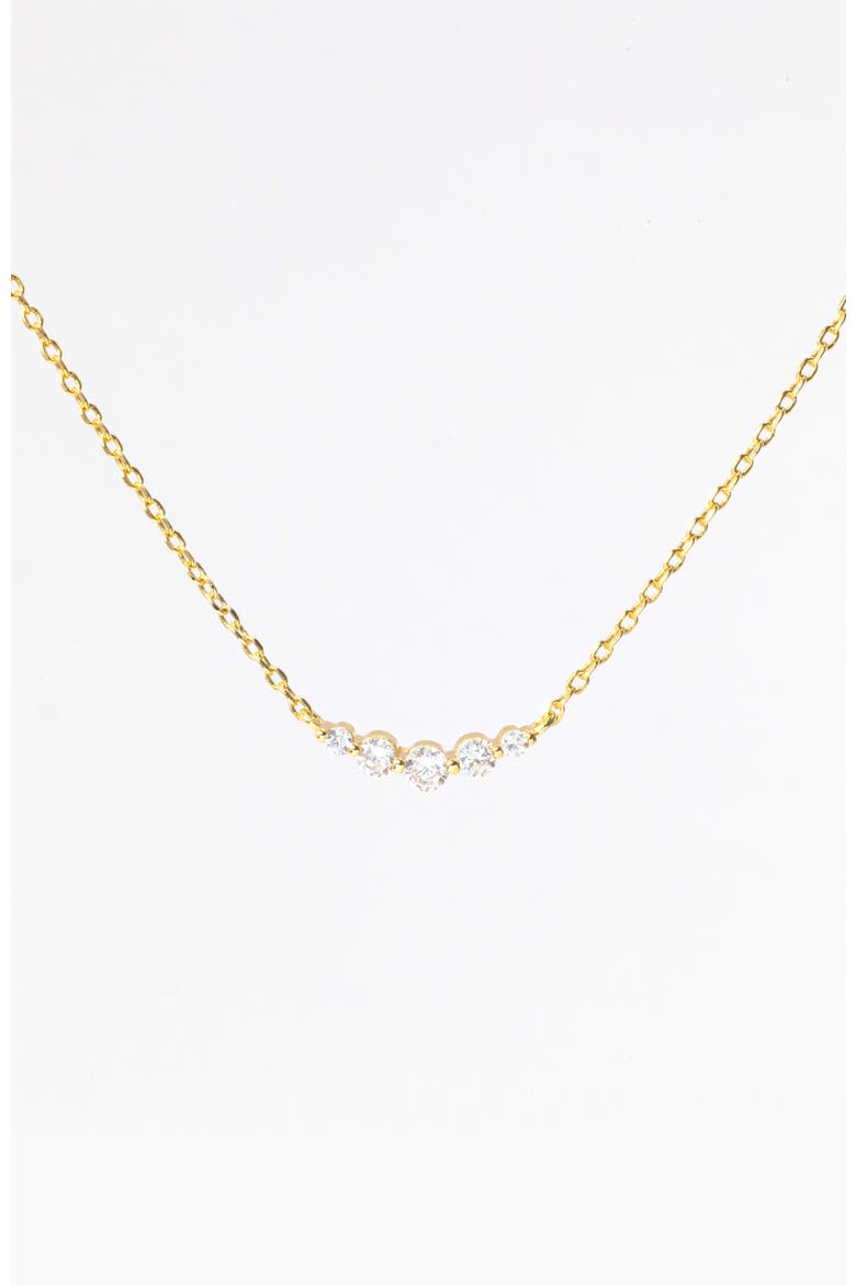Mini Arc Diamond Necklace, Main, color, Gold