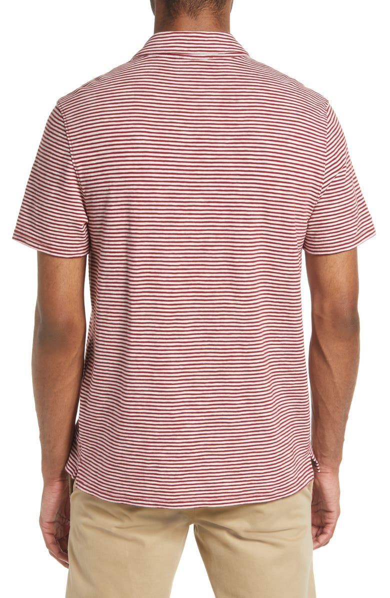 Vince Men's Stripe Slub Cotton Polo Shirt, Alternate, color, 
