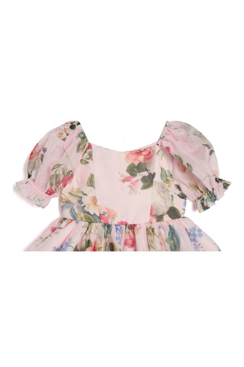 Floral Puff Sleeve Dress & Bloomers Set, Alternate, color, PINK