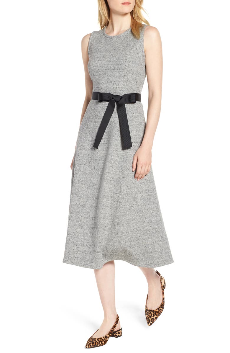 J.Crew Velvet Tie A-Line Dress, Main, color,