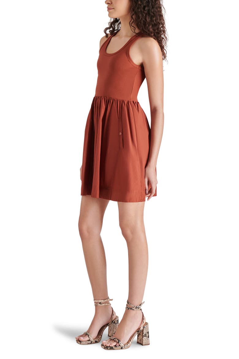 Tottenham Mixed Media Minidress, Alternate, color, SPICED APPLE