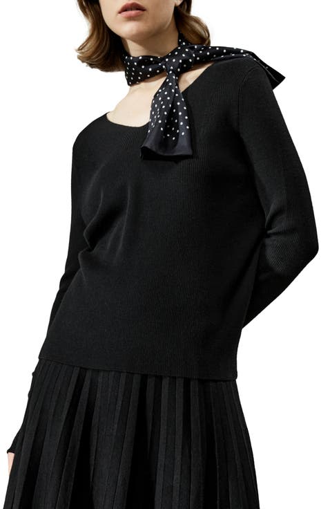 Women's V-neck Ultra-fine Merino Wool Sweater