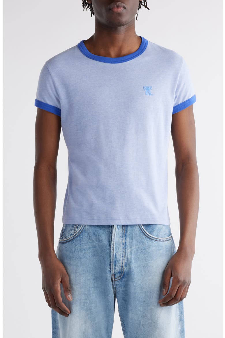 Heathered Ringer T-Shirt, Main, color, FADED BLUE