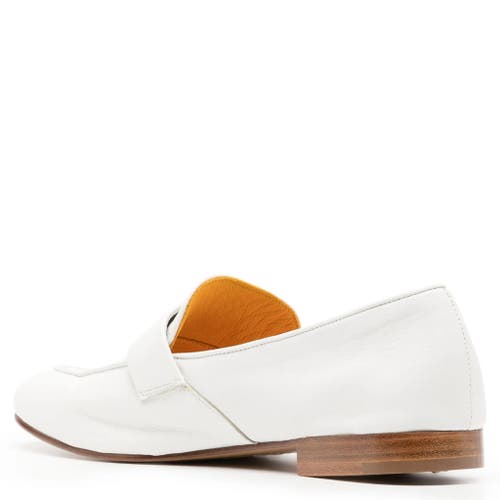 Madison Maison Flat Lock Loafer In White