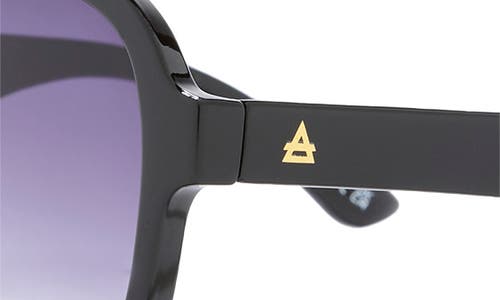 Aire Whirlpool 53mm Aviator Sunglasses In Black/smoke Grad